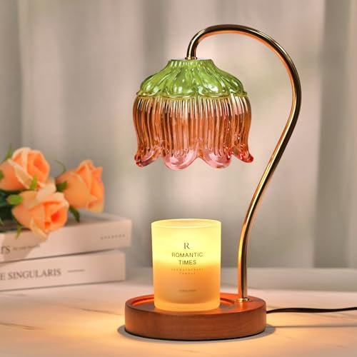 Funistree Dimmable Candle Warmer Lamp with Timer, Birthday Gifts for Women Mum Sister, Vintage Candle Lamp Warmer Presents for Her for Jar Candle