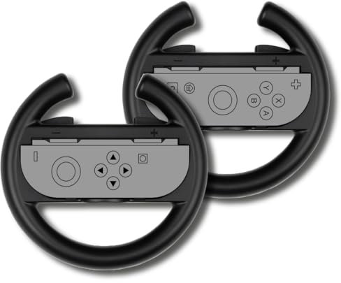 Konix Par de volantes para mandos Joy-Con Nintendo Switch 2 - Negro