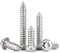 BACSHBY 50 Stück M5x30mm Selbstschneidende Schraube, Edelstahl Blechschrauben Torx Flachkopfschrauben Rundkopf A2 V2A Holzschrauben Linsenkopf Schrauben Vollgewinde