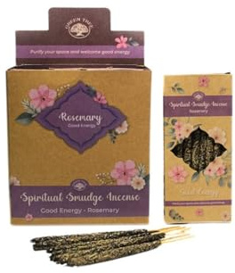 Räucherstab. Green Tree Rosemary.RS656: Räucherstäbchen Green Tree Spiritual Smudge Incense Rosemary of Positive Energy, 8 dicke Stäbchen
