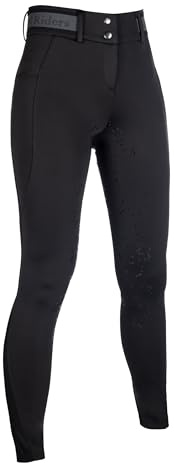 HKM Mädchen Hailey Silikon-vollbesatz Hose, Schwarz, 134-140 EU