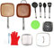 11pcs set di pentole multipli set non padella di rame non bastoncino con copertura di vetro per cucina cucina in acciaio inossidabile in alluminio in alluminio