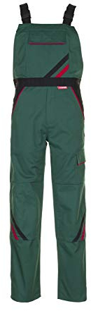 Planam Highline Herren Latzhose grün schwarz rot Modell 2335 Größe 28