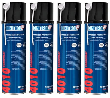 REJEL DINITROL HIGH TEMPERATURE CLEAR WAX 4 x 500ml AEROSOL SPRAY CANS