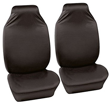 Cosmos Defenders 42303 Waterproof Front Pair Car Seat Covers, Quick and Easy Installation, Water and Tear Resistant Fabric, Black