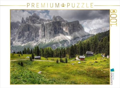CALVENDO Puzzle Sella Meisules - Gröden Dolomiten | 1000 Teile Lege-Größe 64 x 48 cm Foto-Puzzle für glückliche Stunden