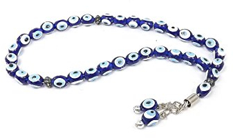 Remi Bijou - Gebetskette Tesbih Tasbih Tespih Misbaha Subha mit 33 Perlen - Nazar - Blaues Auge