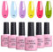 AIMEILI UV LED Gellack mehrfarbig ablösbarer Frühling Sommer Nagellack Gel Polish Set - 6 x 10ml - Kit Nummer 24