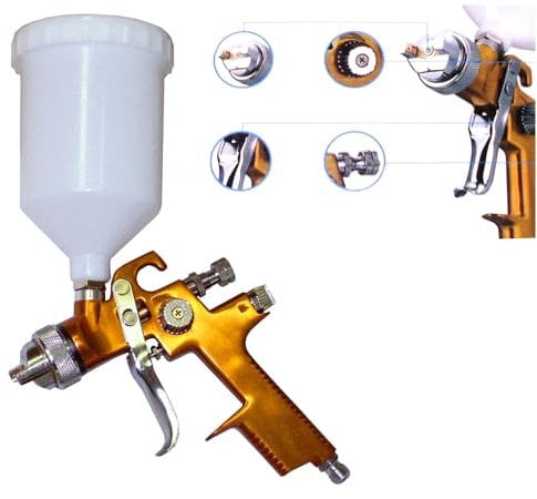 Ludwig Lacke Lackierpistole PROVI 1,4 mm Gold Edition für Autolack und Airbrush