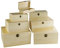 Linder Holztruhen 7er-Set Holzboxen Schatzkisten Holzschatullen Holzkisten 40x30x20cm