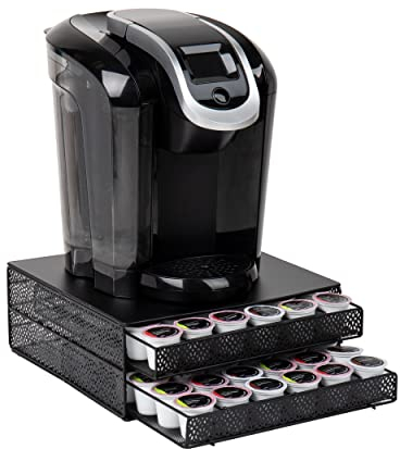 Mind Reader Tiroir de rangement pour dosettes de café, 72 capacités, noir