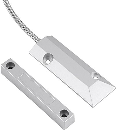Fdit Tür Fenster Magnetkontakt, Alarmkontakt Garagentor 24V Reedkontakt Garagentor Wired Sensor Detector-Schalter für Home Garage Alarm Sicherheit