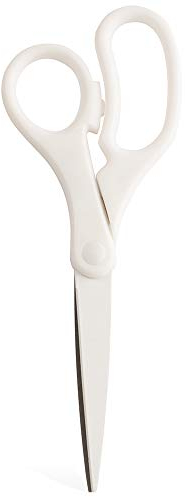 JAM PAPER Mehrzweck-Präzisionsschere - 203,2 mm - Weiss - Ergonomischer Griff & Klingen Aus Rostfreiem Stahl - Einzeln Verkauft