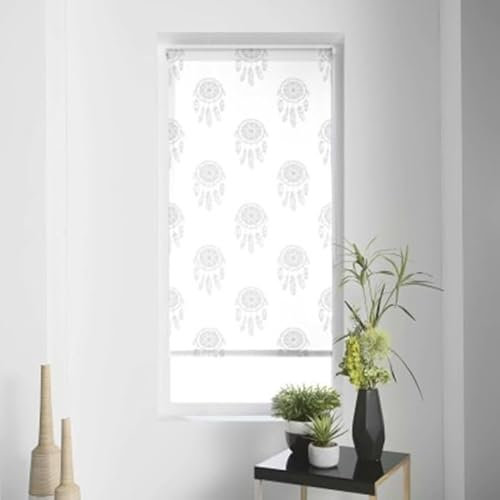 Paris Prix Store Enrouleur Tamisant Kaya 45x180cm Blanc
