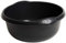 Plastic Colorful Washing Up Bowl Round Shape 28,32,36 cm Plastic Bowls Kitchen Basin Sink (Darkish Grey, 28 CM)