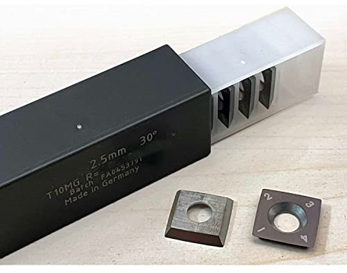 Xcalibur Tooling 13,8 x 13,8 x 2,5 mm Spiralmesser Spitzen kompatibel mit Felder Silent Power R150 Spiral Hobel Box von 10