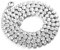 Halukakah Goldkette Herren Iced Out,3MM Herren Baby-Tennis-Kette Halsband Halskette 20In(50cm) in Platin überzogen Weißgold,Volle Cz Diamant Schnitt Zinken-Set,Geschenk für Ihn