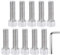 DAZISEN Viti a Brugola in Acciaio Inox - Parti di Bicicletta Viti da bullone per Bicicletta Viti Fisse per Stelo Bici, argento, (M5x18)*10+Chiave a Brugola*1