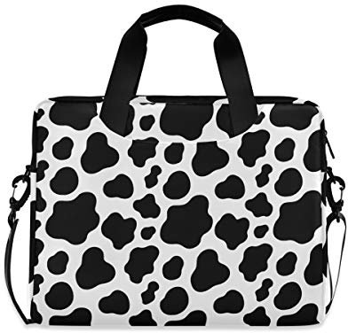PUXUQU Laptop Bag Cow Spots Print Laptop Case for 14-15.6 Inch Computer and Tablet Shoulder Bag Carrying Case for Work Office School