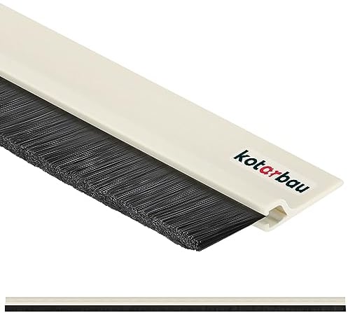 KOTARBAU Joint de brosse beige 100 cm bas de porte isolant bas porte anti froid balai porte joint bas de porte d'entrée bas porte garage brosse porte