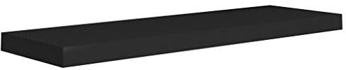 vidaXL Wandregal Schwebend Hängeregal Wandboard Bücherregal Regalbrett Schweberegal CD DVD Regal Dekoregal Schwarz 80x23,5x3,8cm MDF