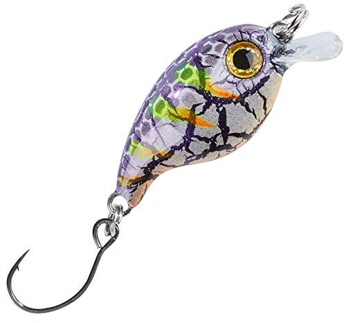 Balzer Trout Attack Crank Wobbler Thunder 3cm 2g - Forellenwobbler, Farbe:Lila-Schwarz-Weiß-Gelb