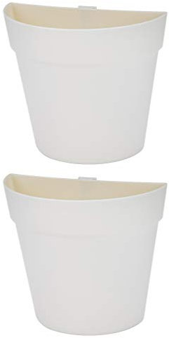 Cabilock 2 Piezas Macetas Blancas Montadas en La Pared Macetas de Plástico Colgantes Macetas de Exhibición de Flores Macetas Suculentas Macetas Hidropónicas Macetas de Pared Suculentas