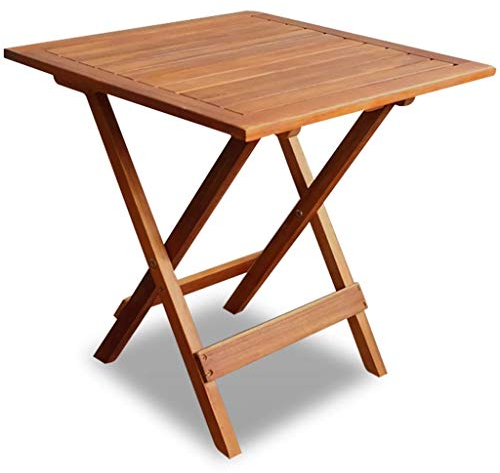 Balkontisch Gartentisch Beistelltisch Akazie Massivholz klappbar 46 cm, Höhe 47 cm Blumen-Hocker