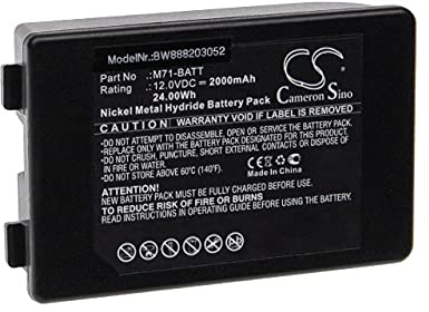 vhbw Akku kompatibel mit Brady BMP71 | Drucker Kopierer Scanner Etiketten-Drucker (2000mAh, 12V, NiMH)