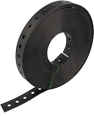 tecuro Lochband 27 mm x 10 m Rolle, Materialstärke 2,5 mm, Lochmaß Ø 8 mm - Stahl, Kunststoff ummantelt - LBKVZ27