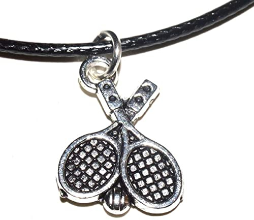 Lifestyle Schmuck Tennisschläger Anhänger mit Kette 42cm + 5cm