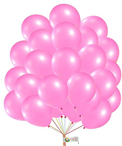 Pink Metallic Balloons - 5 Inch Decorative Latex Balloons for Birthday, Engagement, Wedding & Party - Pack of 50