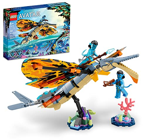 LEGO Avatar: The Way of Water Skimwing Adventure 75576 Building Toy Set for Kids, Boys, and Girls Ages 8+ (259 Pieces), Green,transparent