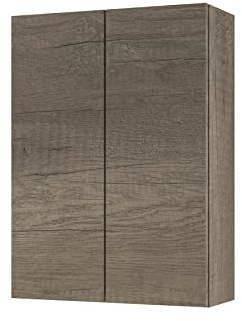 Baikal Armario Auxiliar Multiusos, Ideal para el baño o Espacios pequeños. Mueble de fácil instalación. Melamina 16mm. Mueble MONTADO. 2 Puertas Nebraska