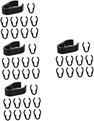 Mikinona 40Pcs Mic Cable Clips Durable and Flexible Microphone Cable Holders for Home and Use Cable Organizer and Storage for Mic Cables