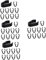 Mikinona 40Pcs Mic Cable Clips Durable and Flexible Microphone Cable Holders for Home and Use Cable Organizer and Storage for Mic Cables