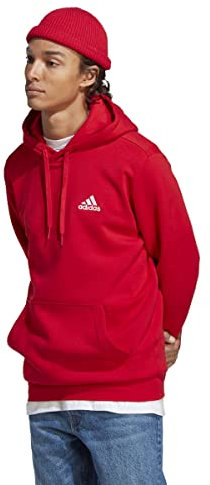 adidas Hombre Essentials Fleece Hoodie, scarlet, XL