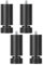Fonowx 4pcs Filetage M10, Pieds de Cadre de lit, Pieds de Table Professionnels, Pieds de Support de Meubles M10 Basses, cafés, armoires, canapés, Noir 20cm