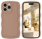 DOMAVER Case for iPhone 14 Pro with Cute Curly Wave 6.1 inch, Soft TPU Silicone Slim Fit Shockproof Phone Case for Girls Women Men, Full Body Protective iPhone 14 Pro Cover, Khaki/Brown