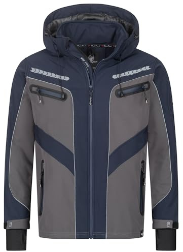 Rock Creek Softshelljacke Herren Outdoor H-314 | Wasserabweisende Übergangsbekleidung, funktionale Wanderjacke für Männer, Camping, Freizeit und wechselhaftes Wetter
