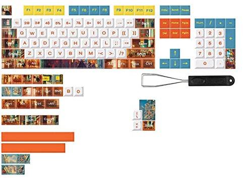 Carriere 133-Key PBT Key Cap XDA Ball Cap 7U Space Bar Split Space Bar Cap Chiave un Sublimazione un Cinque Lati per Tastiera Meccanica