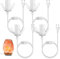 Vegena 4 Stück E14 Lampenfassung Mit Schalter, Kabel Mit Schalter Für Salzlampe Lampenfassung E14, Lampenfassung E14, Mit 1,8m Kabel Schalter Für Lampenaufhängung Pendelleuchte Deckenlampe Weiß
