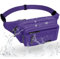 REETEE Sac Banane Homme Imperméable Sacoche Banane avec 5 Poches et Sangle Réglable, Grande Capacité Sac Banane pour Homme Femme Voyage Randonnée Pochette Ceinture (A-Violette)