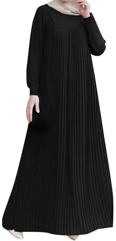 callmo Damen Dubai Kaftan Muslimisches Kleid V-Ausschnitt Spitze Naher Osten Dubai Türkei Türkisches Maxi Abaya Kaftan Robe ür Ethnische, Hochzeit, Abend, Party