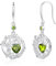 FANCIME Boucles d'oreilles pendantes arbre de vie en argent sterling 925 avec pierre précieuse ronde délicate et pierre de naissance - Bijou fin - Cadeau d'anniversaire pour femme, Argent sterling