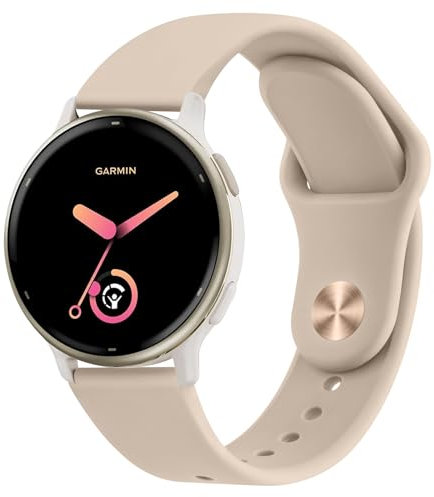 YLK Correa Compatible con Garmin Vivoactive 5/Venu Sq/Venu Sq 2/Venu Sq 2 Music/Venu/Vivomove 3/Vivoactive 3 Music, Pulsera de Silicona para Garmin Vivoactive 5/Venu Sq/Venu Sq 2, Té de la Leche