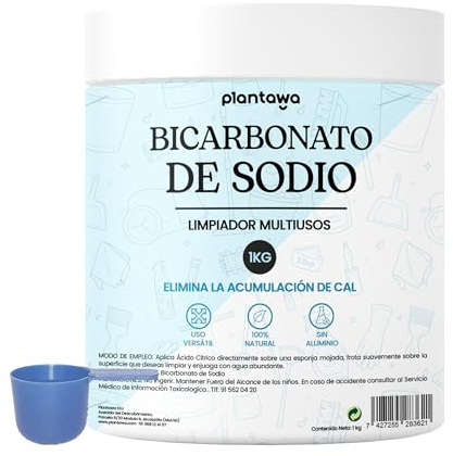 PLANTAWA Bicarbonato de Sodio 1kg | Limpieza Natural para Cocina, Baño y Textiles | Bicarbonato Sódico Multiusos en Polvo | Alta Pureza | Sin Aditivos | Baking Soda