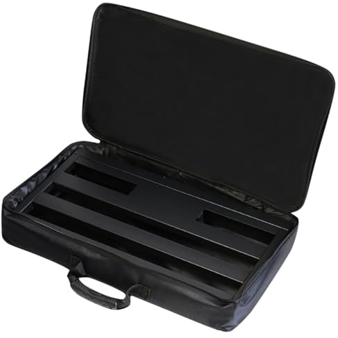 Angoily Tragbare Effektortasche aus Oxford Gewebe mit Tragegriff Schwarz | Mikrofon und Audioeffektor, für Auftritt und Outdoor Einsatz, Aufbewahrungstasche in Großem Format
