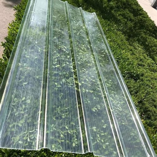 Placa Ondulada Aislante,Placas Techo Exterior,Panel para Tejado Transparente,Captadores de Luz,Chapa Tejado o Pared Impermeable,para Techos Sunshine,Invernadero,2mm (0.9x0.6m/35x24in,6 Pcs)