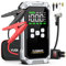YUSMAN Booster Batterie Voiture - 7000A Démarreur de Voiture 12V(Jusqu'à All GAS/10.0L Diesel), Démarreur avec 150 PSI Compresseur d’Air, Jump Starter avec Pinces de Sûreté Intelligentes, Lampe à LED